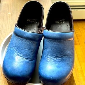 Dansko Leather Clog Professional Slip On‎ Sz 11 (41) light blue NWOT
